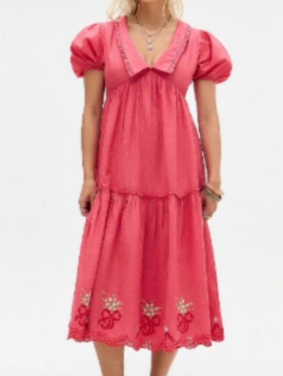 Kimchi R Dresses & Skirts - Urban Outfitters Kimchi Blue Hunter Embroidered Midi Plunging Neckline Backless
